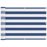 Schermo da balcone Blu e Bianco 75 x 200 cm