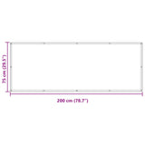 Schermo da balcone Blu e Bianco 75 x 200 cm