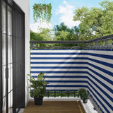 Schermo da balcone Blu e Bianco 110 x 800 cm Tessuto Oxford