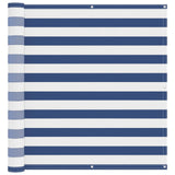 Schermo da balcone Blu e Bianco 110 x 800 cm Tessuto Oxford