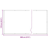 Schermo da balcone Blu e Bianco 110 x 800 cm Tessuto Oxford