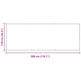 Schermo da balcone Giallo 110 x 300 cm Tessuto Oxford