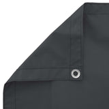 Schermo da balcone Nero 75 x 200 cm Oxford alu rivestito in PU