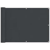 Schermo da balcone Nero 75 x 200 cm Oxford alu rivestito in PU