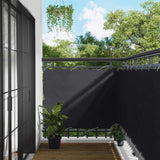 Schermo da balcone Nero 120 x 200 cm Oxford alu rivestito in PU