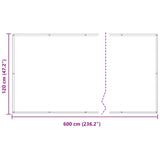 Schermo da balcone Borgogna 120 x 600 cm