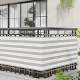 Schermo da balcone Grigio chiaro e bianco 75 x 1000 cm