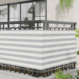 Schermo da balcone Grigio chiaro e bianco 90 x 500 cm
