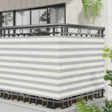 Schermo da balcone Grigio chiaro e bianco 120 x 200 cm