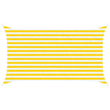 Vela da ombra solare Giallo e Bianco 3,5 x 2 m