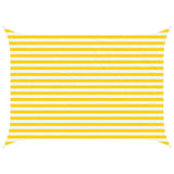 Vela da ombra solare Giallo e Bianco 3,5 x 2,5 m