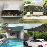 Vela da ombra solare Grigio chiaro e bianco 8 x 6 m