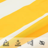 Telo Ombra da Esterno Giallo e Bianco 2 x 2 x 2 m