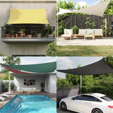 Telo Ombra da Esterno Giallo e Bianco 2 x 2 x 2 m