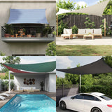 Telo Ombra da Esterno Blu e Bianco 2,5 x 2,5 x 3,5 m