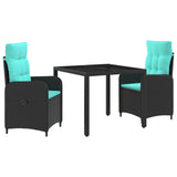 Set da pranzo per esterni 3 pcs polyrattan