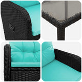 Set da pranzo per esterni 7 pcs polyrattan