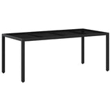 Set da pranzo per esterni 9 pcs Nero e Bianco Crema