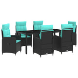 Set da pranzo per esterni 7 pcs polyrattan
