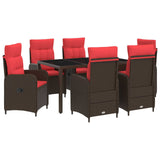 Set da pranzo per esterni 7 pcs polyrattan