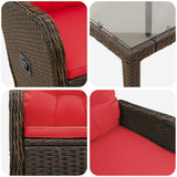 Set da pranzo per esterni 7 pcs polyrattan