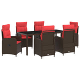 Set da pranzo per esterni 7 pcs polyrattan