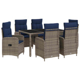 Set da pranzo per esterni 7 pcs polyrattan