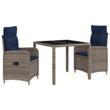 Set da pranzo per esterni 3 pcs polyrattan