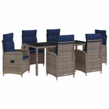 Set da pranzo per esterni 7 pcs polyrattan
