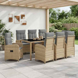Set da pranzo per esterni 9 pcs Beige e Grigio Chiaro