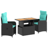 Set da pranzo per esterni 3 pcs polyrattan