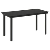 Set Tavolo da Salotto con cuscino 7 pcs Nero e Bianco Crema