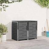 Stoccaggio contenitore a ruote Antracite 138 x 77,5 x 112,5 cm