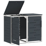 Stoccaggio contenitore a ruote Antracite 138 x 77,5 x 112,5 cm