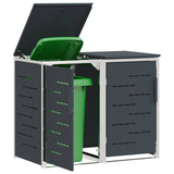 Stoccaggio contenitore a ruote Antracite 138 x 77,5 x 112,5 cm