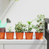 Vaso Rotondo per Fiori 200 pcs Terracotta  10 x 8 cm Plastica