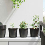 Vaso per Fiori 200 pcs Nero  15 x 13 cm Plastica