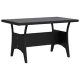 Set da pranzo per esterni 5 pcs Nero e Turchese polyrattan