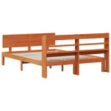 Struttura del letto 2 pcs Marrone cerato Legno di Pino Massello
