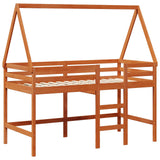 Struttura per letto soppalco Marrone Cera 90 x 190 cm