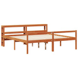 Struttura del letto 2 pcs Marrone cerato Legno di Pino Massello