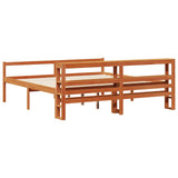 Struttura del letto 2 pcs Marrone cerato Legno di Pino Massello