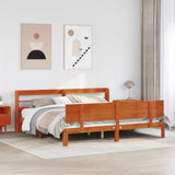 Struttura del letto 2 pcs Marrone cerato Legno di Pino Massello