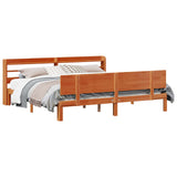 Struttura del letto 2 pcs Marrone cerato Legno di Pino Massello