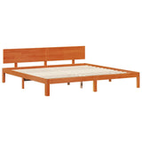 Struttura del letto 2 pcs Marrone cerato Legno di Pino Massello