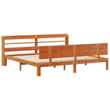 Struttura del letto 2 pcs Marrone cerato Legno di Pino Massello