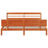 Struttura del letto 2 pcs Marrone cerato Legno di Pino Massello