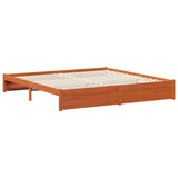 Struttura del letto con cassetto Marrone cerato 200 x 200 cm