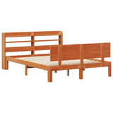 Struttura del letto 2 pcs Marrone cerato Legno di Pino Massello