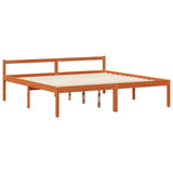 Struttura del letto 2 pcs Marrone cerato Legno di Pino Massello